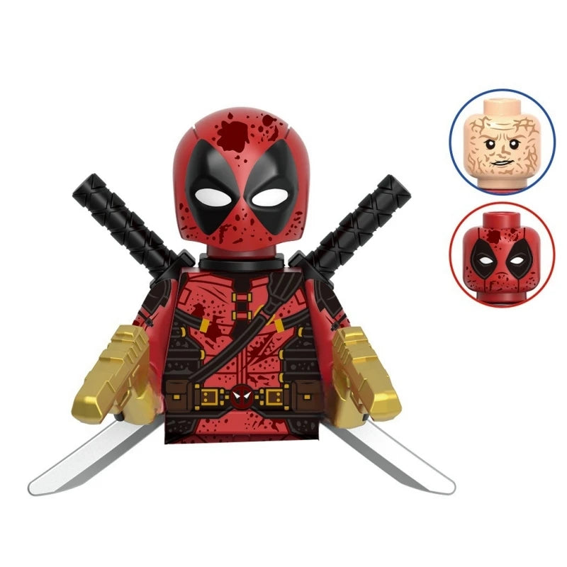 Blind Box Mini Building Blocks KDL851 Figures Big Goblin Spiderman Iron Man Venom Captain Hawk Deadpool Armor Christmas Gift Toy