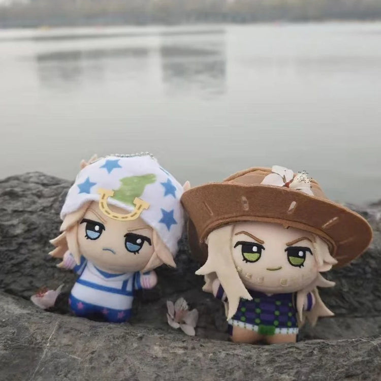 Anime JOJO Steel Ball Run Cosplay Johnny Joestar Gyro Zeppeli Doll Plush Stuffed Cotton Dolls Room Decoraton Christmas Prop