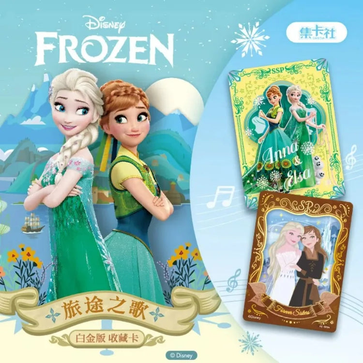Disney Frozen Journey Song Trading Card Blind Bag Elsa Anna Platinum Collectible Anime Merch Surprise Birthday Gift For Fan