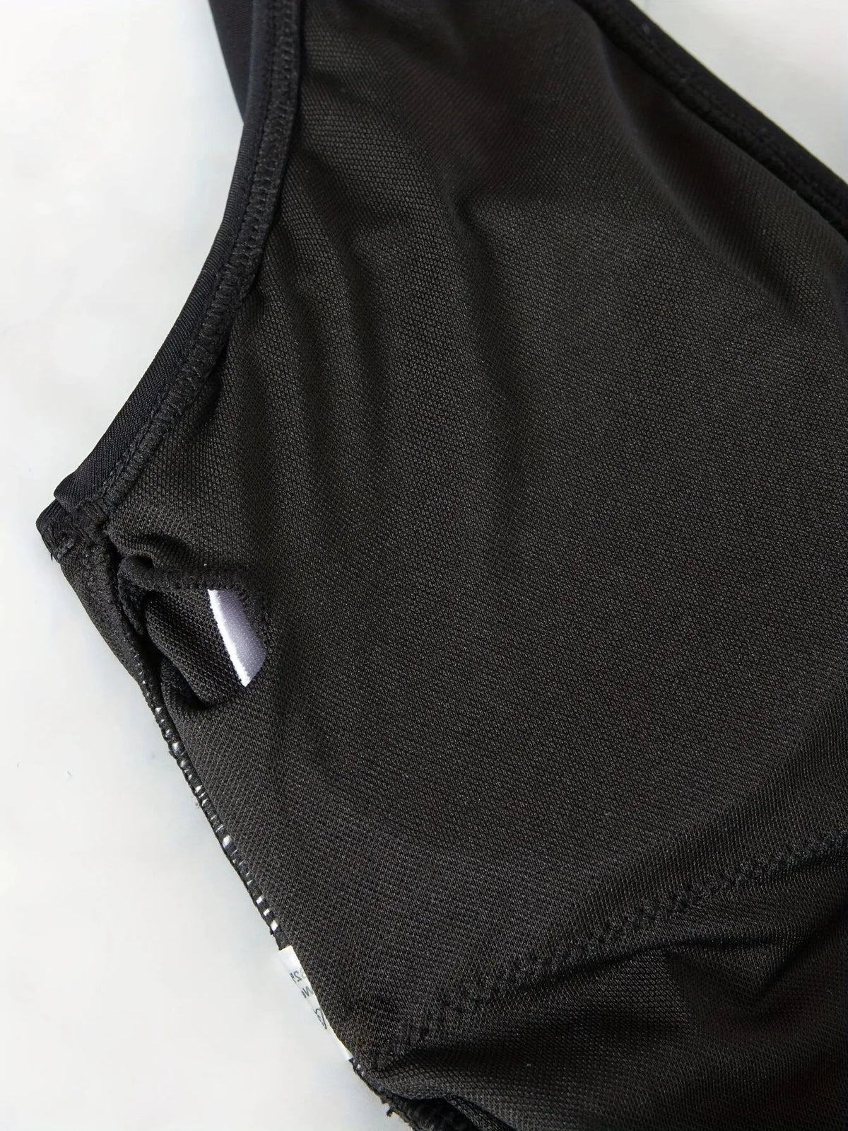Woman Tankini Bathing Suit Black Monokini Deep V Neck Hollow Out Backless Design High Cut Bottom Slim Fit Adjustable Straps