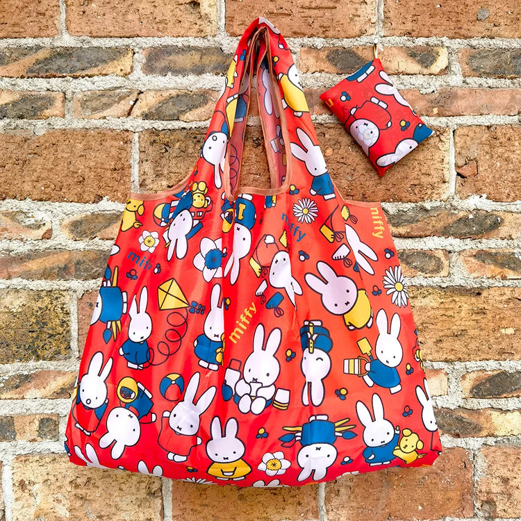 Miffy Rabbit Eco-friendly Folding Shopping Bag Extra Large Capacity Waterproof Nylon Durable Tote Bag Travel Grocery Storage Bag