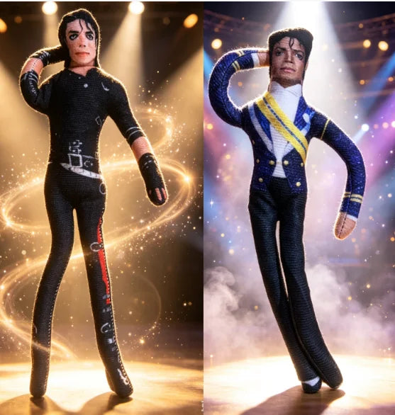 Michael Jackson Movable Joint Plush Stuffed Doll Anime Cosplay Prop Action Figure Home Room Decoration Collectible Gift for Fans