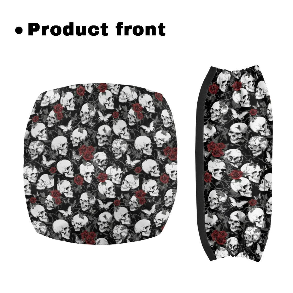 Coloranimal Halloween Cat Bat Print 2 Pieces Rollator Seat Cover Washable Rollator Walker Seat Covers for Ladies