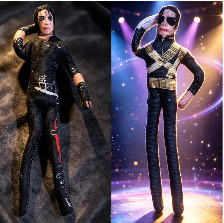 Michael Jackson Movable Joint Plush Stuffed Doll Anime Cosplay Prop Action Figure Home Room Decoration Collectible Gift for Fans