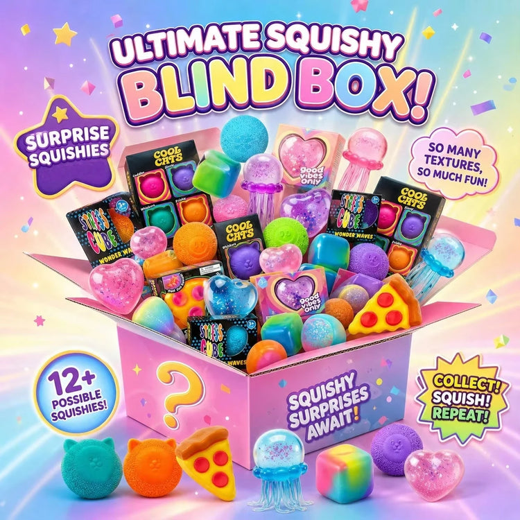 Hot 1pc Surprise Box Toys Novelty Stress Relief Assorted Squishy Figures Blind Box Fun Mystery Fidget Stress Relief Surprise