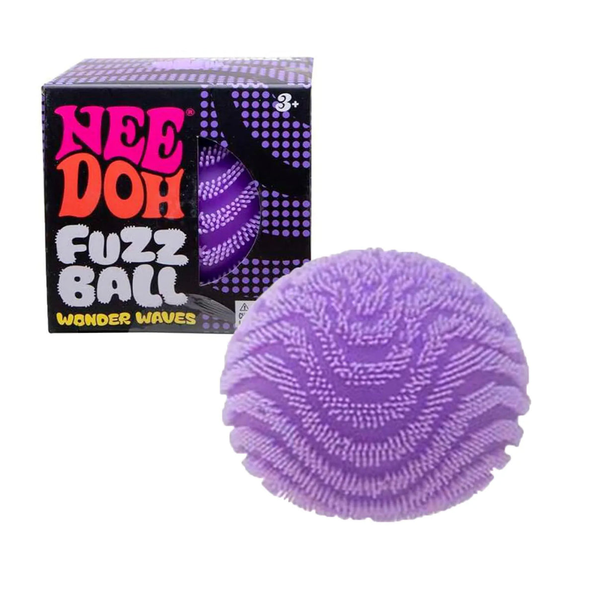 2026 New Model NeeDoh Fuzz Ball Wonder Waves Sensory Squeeze Toy Textured Stress Relief Fidget Ball for Adults Toy