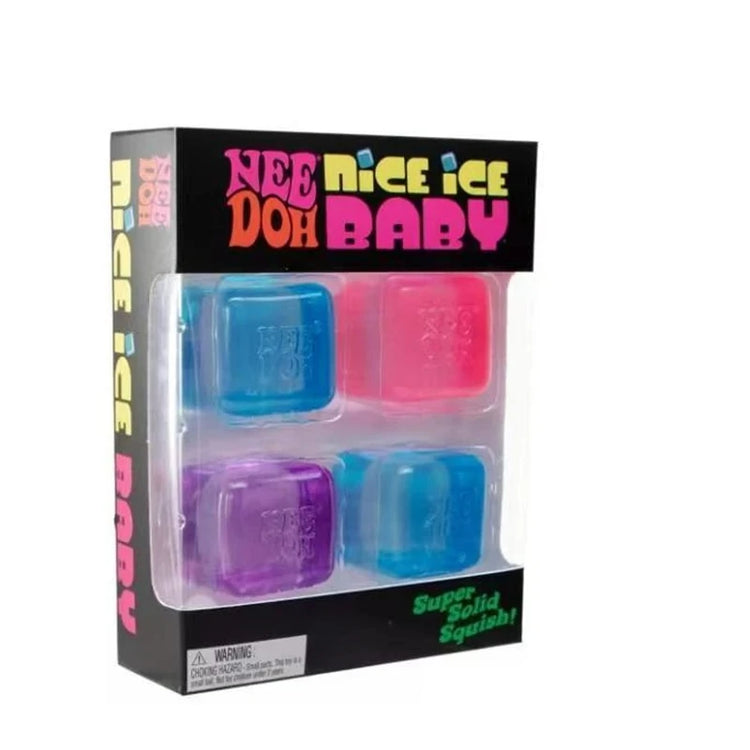 2026 New NeeDoh Mini 4 Pack Nice Cube Squishy Squeeze Fidget Toy Portable Sensory Anti‑Anxiety Stress Relief Desk Toy