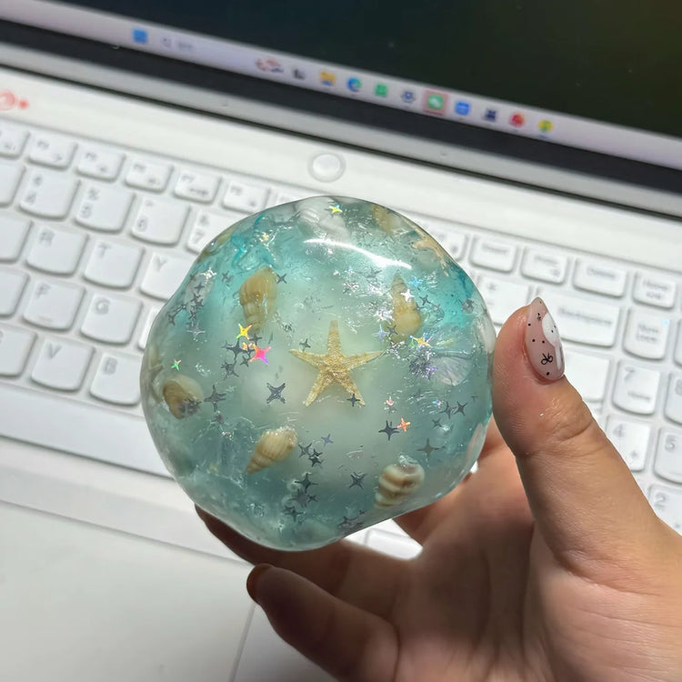 Crispy Squishy Ball Cracking Wax Crunchy Stress Ball ASMR Sound of Stepping on Snow Anti Stress Relief Fidget Toys for Adults