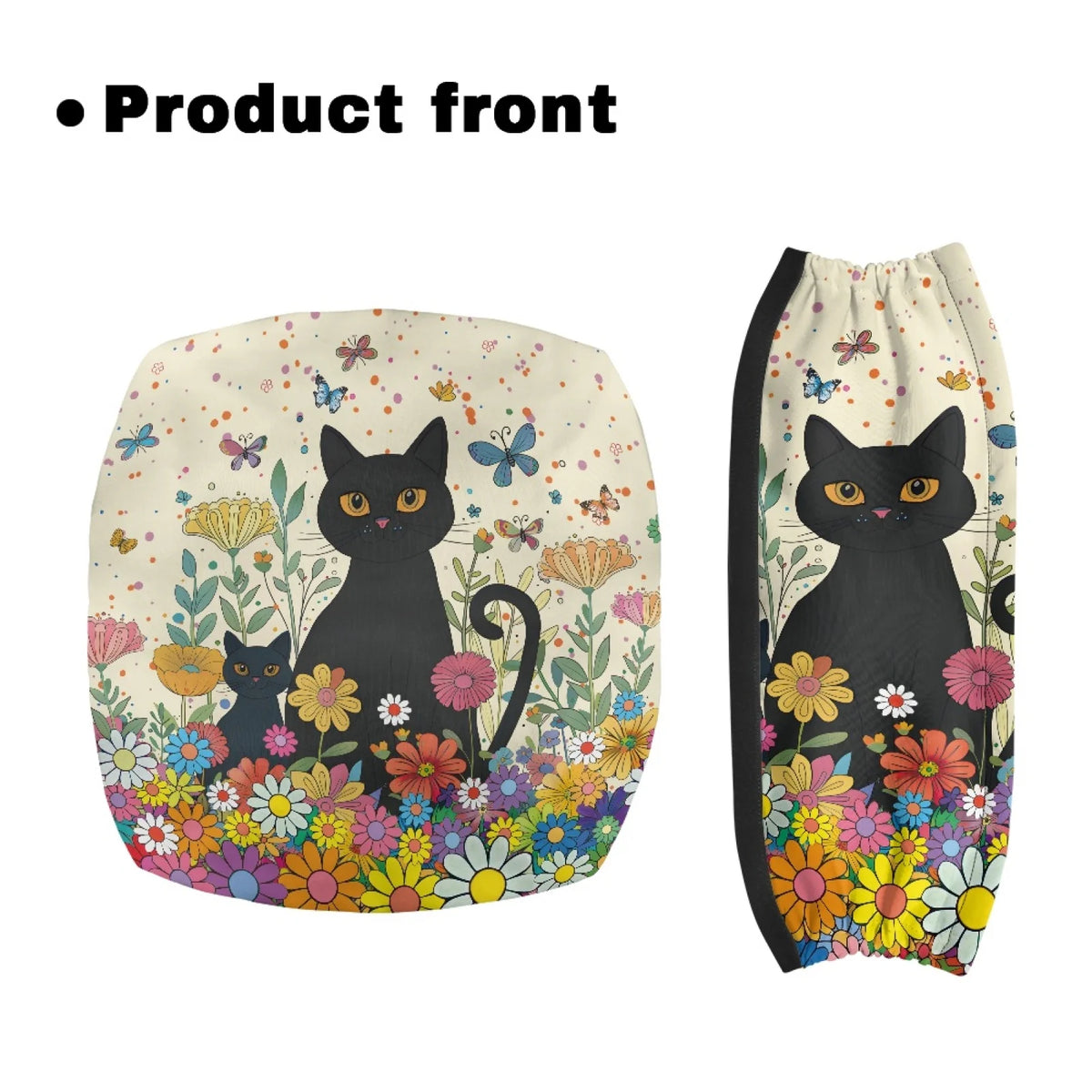 Coloranimal Cat Music Pattern 2 Pieces Set Walker Seat Cushion for Seniors Rollator Seat Back Cover 2026 Collection