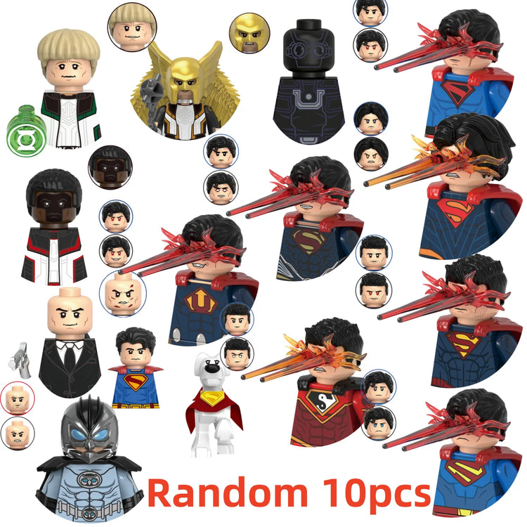 Blind Box Mini Building Blocks G0190 Figures Big Goblin Spiderman Iron Man Venom Captain Hawk Deadpool Armor Christmas Gift Toy