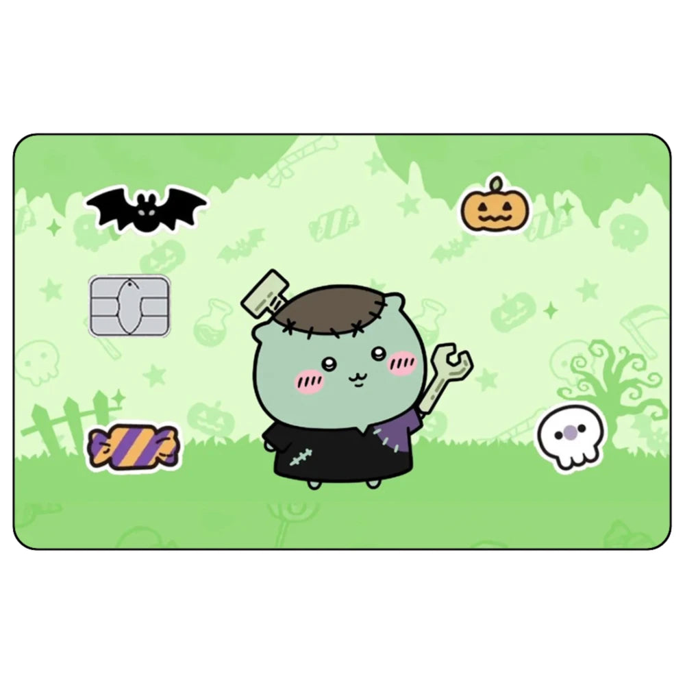 Kawaii Chiikawas Credit Card Skin Sticker Cute Cartoon Stickers for VISA JCB Mastercard and Other IC Bank Card Decorations
