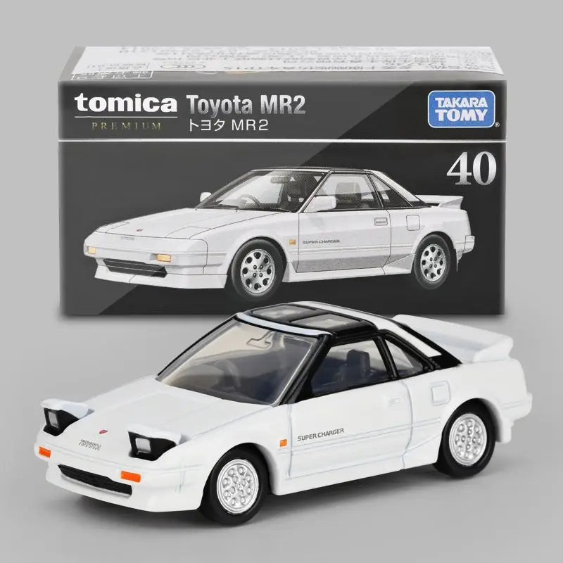 Takara Tomy Tomica Premium 40 Toyota MR2 Classic Sport Car Diecast Metal Mini Vehicle Simulation Toy Birthday Present For Kids