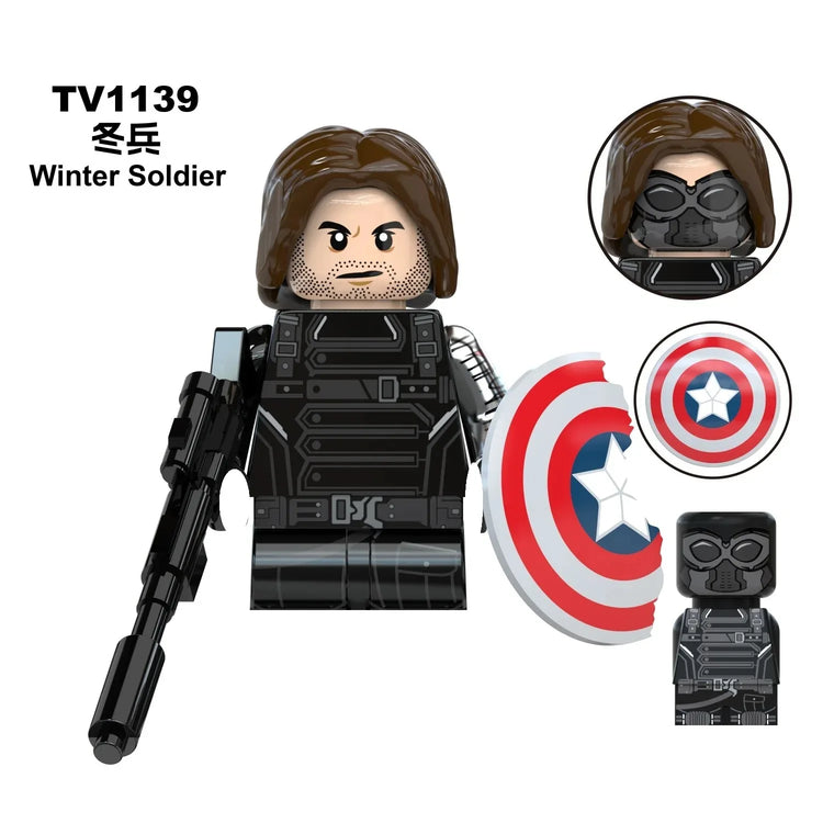 Blind Box Mini Building Blocks G0190 Figures Big Goblin Spiderman Iron Man Venom Captain Hawk Deadpool Armor Christmas Gift Toy