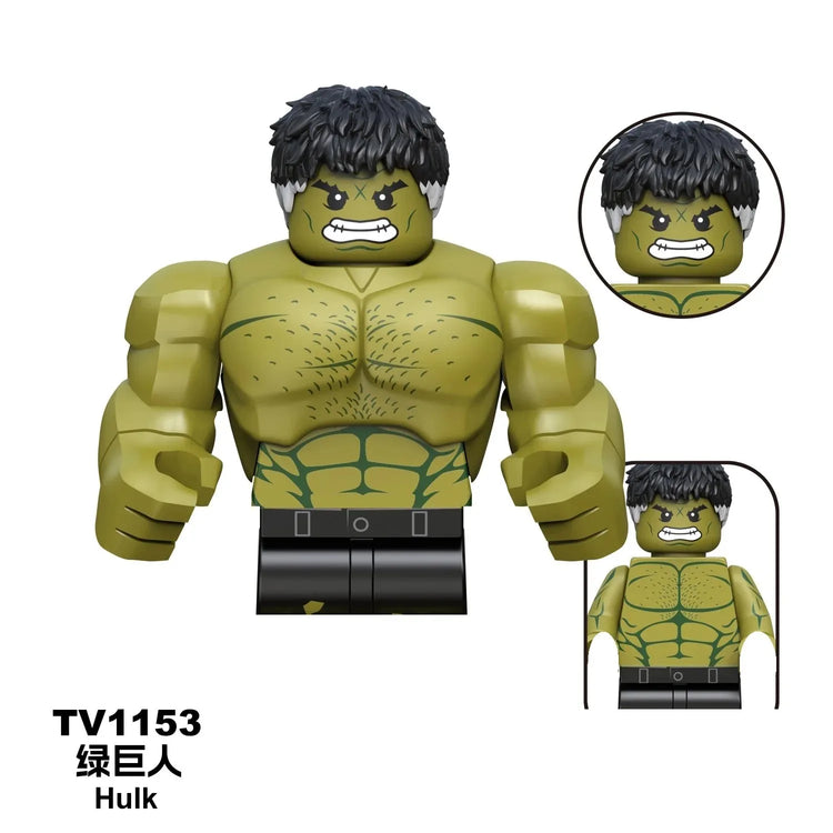 Blind Box Mini Building Blocks G0190 Figures Big Goblin Spiderman Iron Man Venom Captain Hawk Deadpool Armor Christmas Gift Toy
