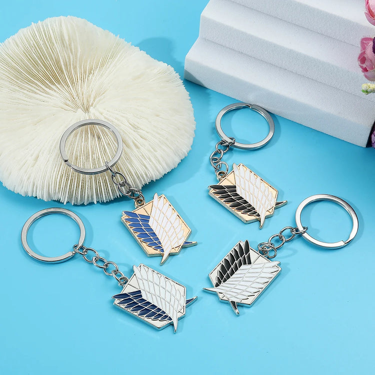 Anime Attack on Titan Enamel Badge Pendant Decoration Metal Keychain for Women Men Jewelry Accessories Gift