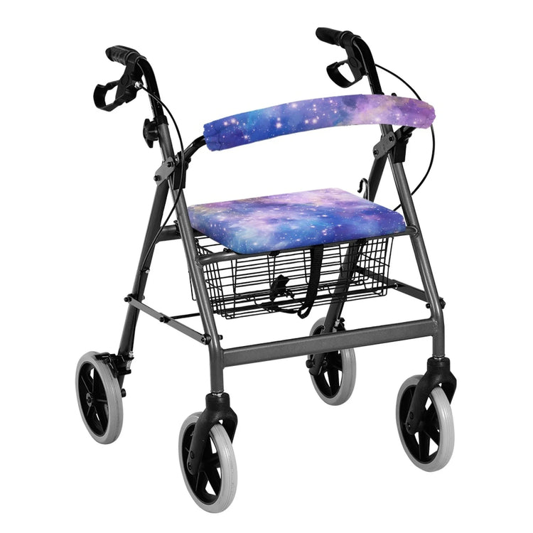 Coloranimal Galactic 2 Pieces Walker Seat Cover Replacement Durable Walker Seat Cushion for Women Friends