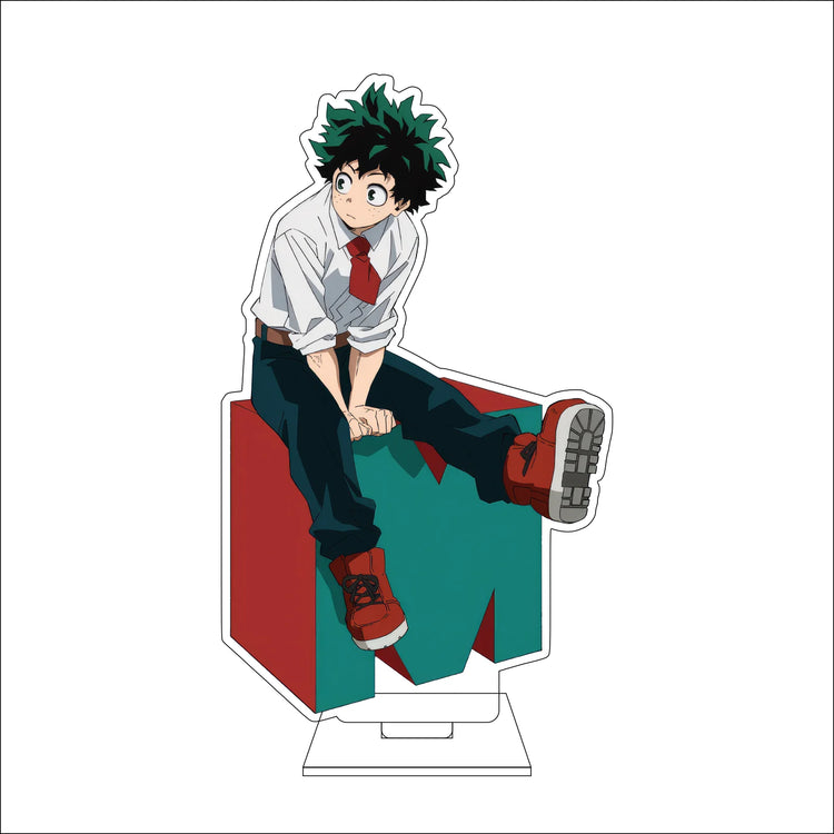 16CM Anime My Hero Academia‌ Cosplay Acrylic Figure Stand OCHACO URARAKA Todoroki Shoto Midoriya Izuku Ornaments Gift