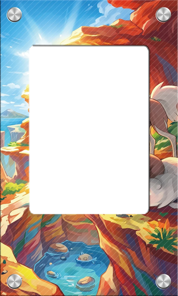 Exquisite Solid Acrylic Display Brick 63x88mm TCG PTCG Mountain Backdrop Showcase for Hobby Enthusiasts No Card