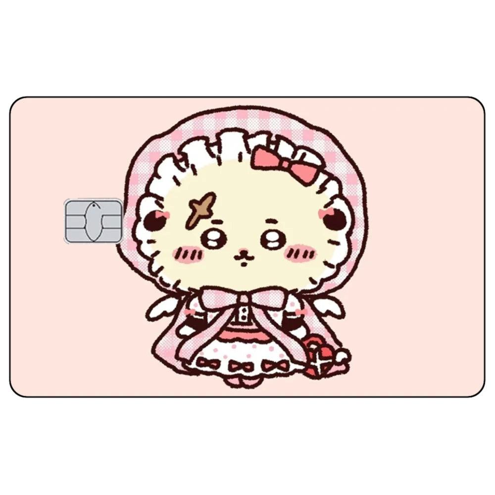Kawaii Chiikawas Credit Card Skin Sticker Cute Cartoon Stickers for VISA JCB Mastercard and Other IC Bank Card Decorations