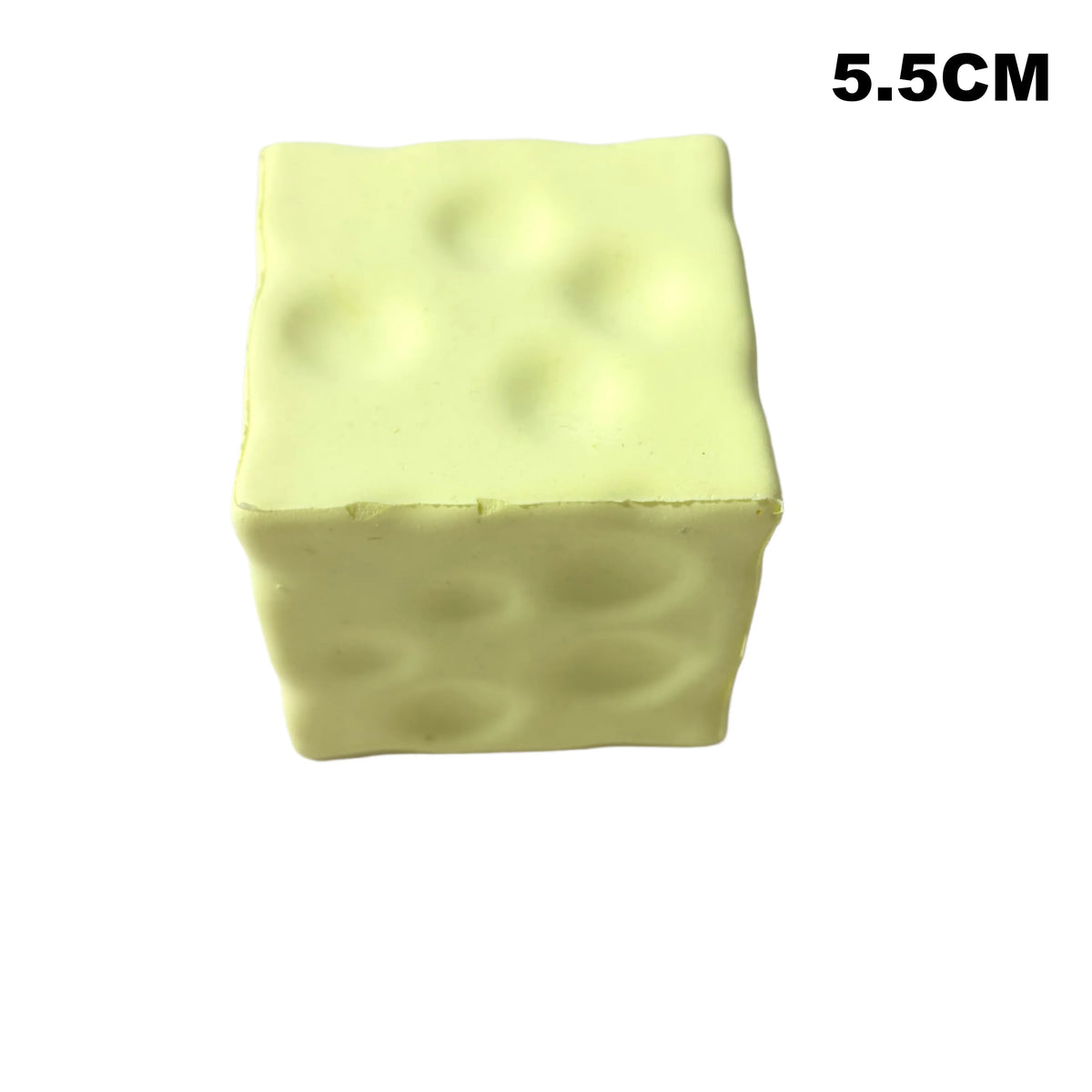 1Pc Jumbo Cheese Cube Stress Ball Big Cheese Shapeable Squeeze Ball Non-Bounce Fidget Toy ASMR Sensory Anti-Stress Festival Gift