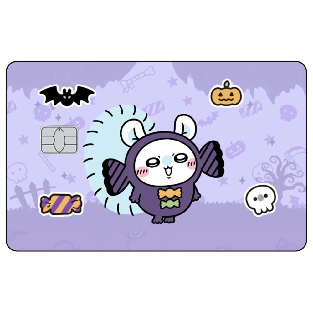 Kawaii Chiikawas Credit Card Skin Sticker Cute Cartoon Stickers for VISA JCB Mastercard and Other IC Bank Card Decorations