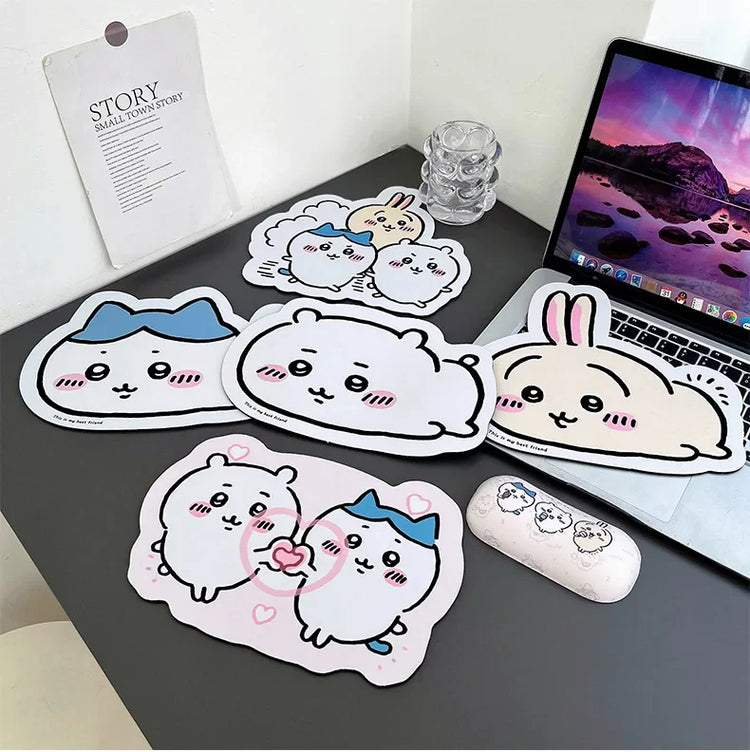 Cute Cartoon jiyi Usagi Hachiware Special-Shaped Leather Mouse Pad Game Rubber Pad Desk Mat Office Supplies Children Gift