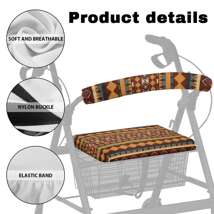 Coloranimal Seat Cushion Set of 2 Walker Rollator Seat Back Cover for Parents Walker Seat Covers New Design