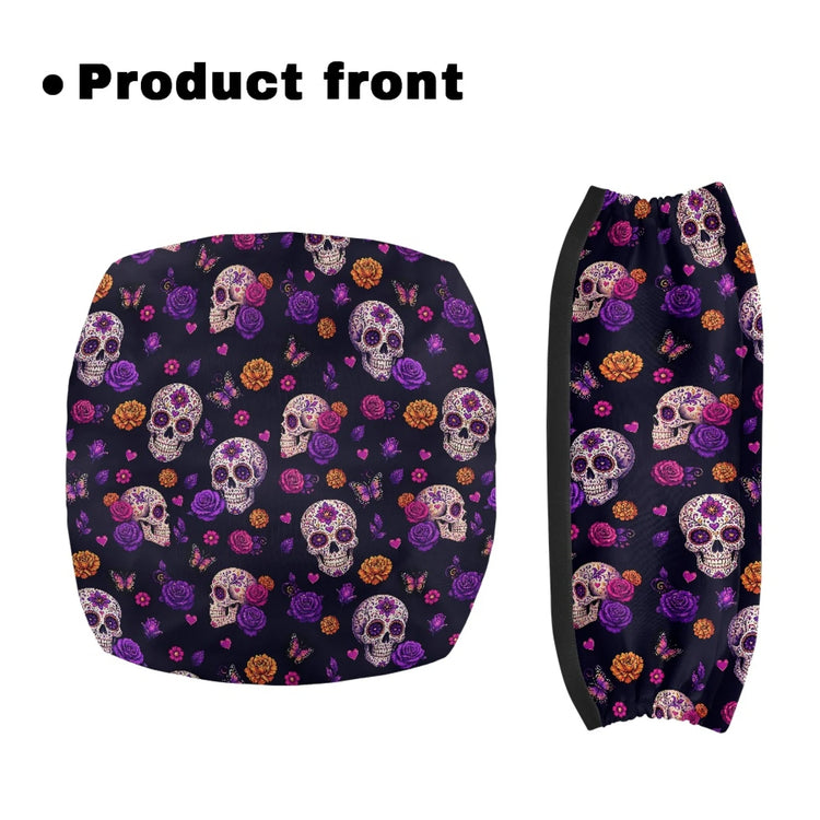 Coloranimal Halloween Cat Bat Print 2 Pieces Rollator Seat Cover Washable Rollator Walker Seat Covers for Ladies