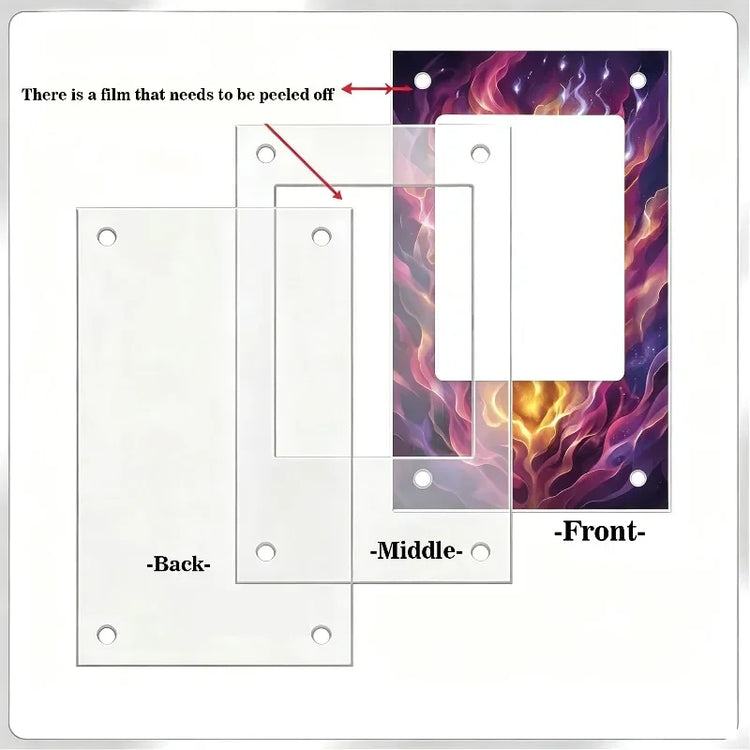 Exquisite Solid Acrylic Display Brick 63x88mm TCG PTCG Mountain Backdrop Showcase for Hobby Enthusiasts No Card