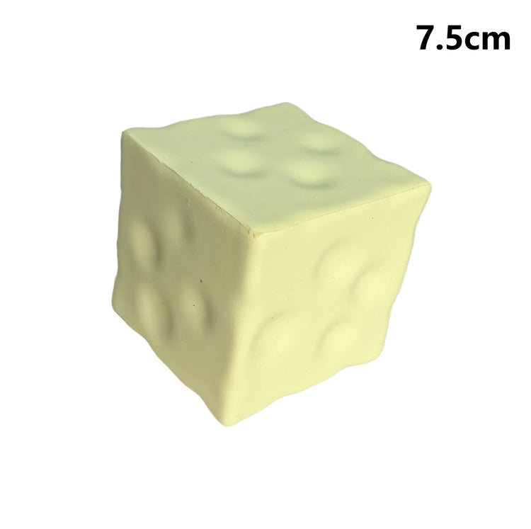 1Pc Jumbo Cheese Cube Stress Ball Big Cheese Shapeable Squeeze Ball Non-Bounce Fidget Toy ASMR Sensory Anti-Stress Festival Gift