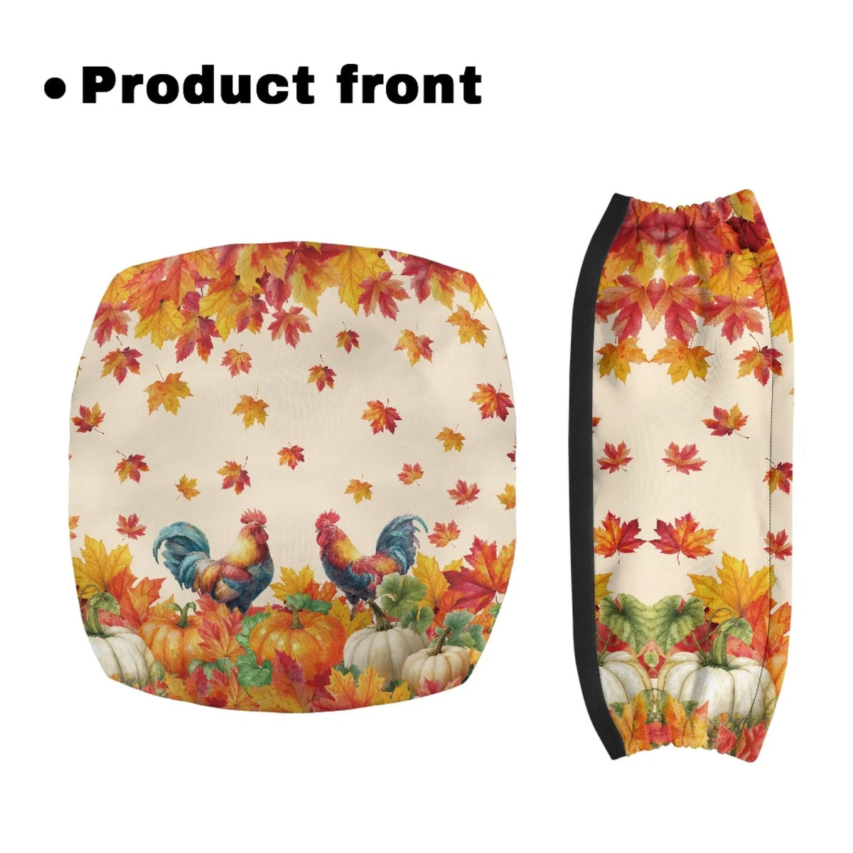 Coloranimal Autumn Dog 2 Pcs Walker Seat Covers Easy to Clean Rollator Walker Seat Back Cover for Men