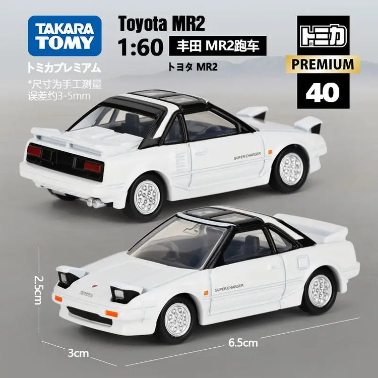 Takara Tomy Tomica Premium 40 Toyota MR2 Classic Sport Car Diecast Metal Mini Vehicle Simulation Toy Birthday Present For Kids