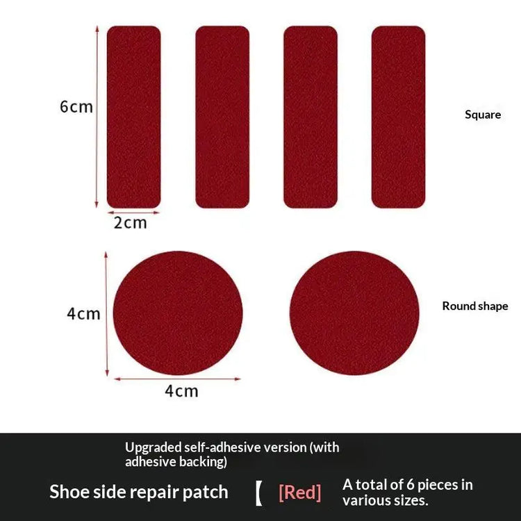 6Pcs Shoe Repair Patches For Heel And Inner Lining Wear Self-Adhesive Repair Stickers For Sneakers Shoes