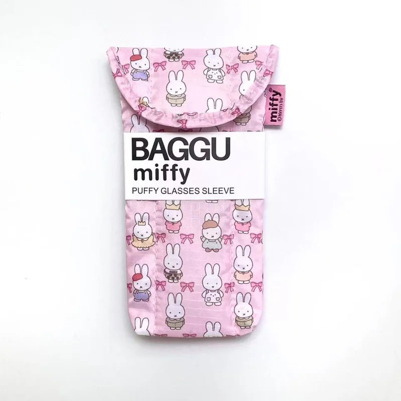 Kawaii Miffy Magnetic Attraction Storage Bag Cute Cartoon Rabbit Protective Bag with Gift for Children