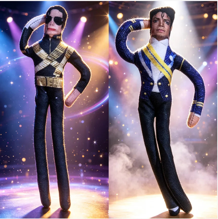 Michael Jackson Movable Joint Plush Stuffed Doll Anime Cosplay Prop Action Figure Home Room Decoration Collectible Gift for Fans