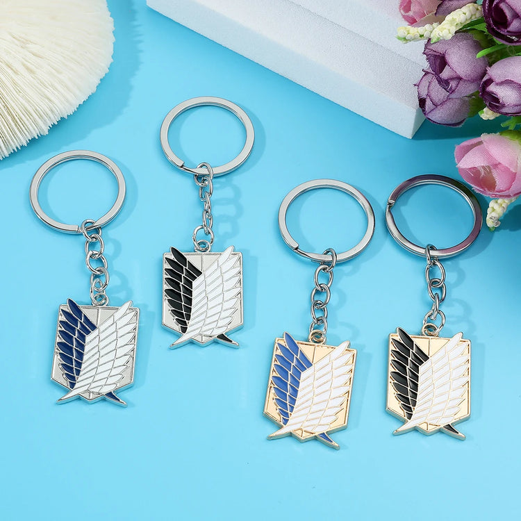 Anime Attack on Titan Enamel Badge Pendant Decoration Metal Keychain for Women Men Jewelry Accessories Gift