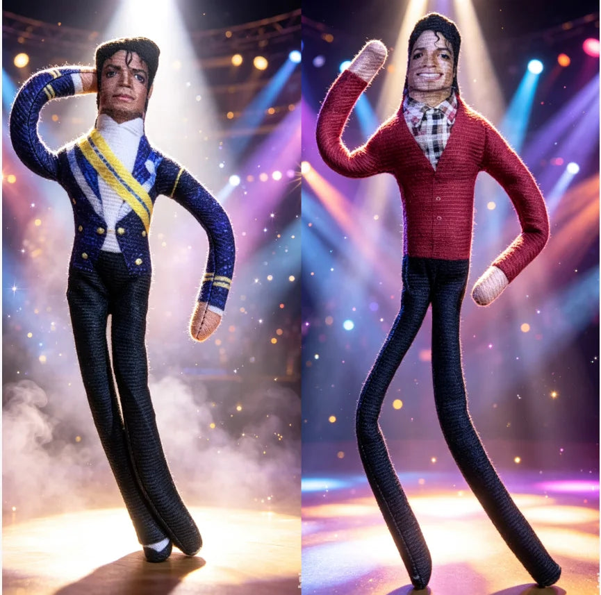 Michael Jackson Movable Joint Plush Stuffed Doll Anime Cosplay Prop Action Figure Home Room Decoration Collectible Gift for Fans