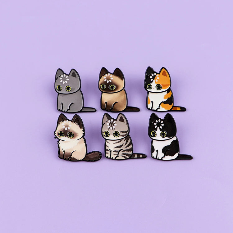 Loading... Cats Enamel Pin Cute Cartoon Animals Brooch Lapel Pins Badge on Backpack Clothing Accessories Fashion Jewelry Gifts
