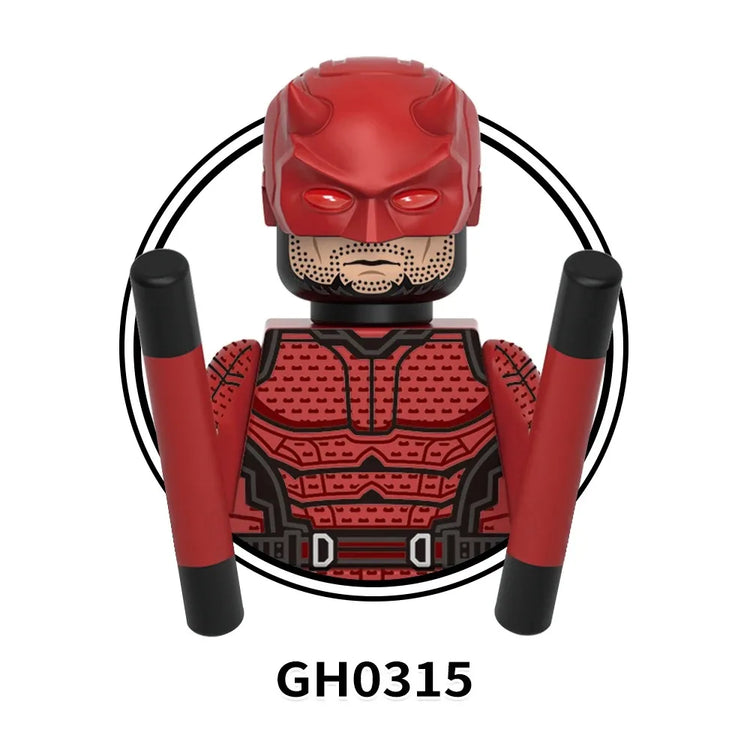 Blind Box Mini Building Blocks G0189 Figures Big Goblin Spiderman Iron Man Venom Captain Hawk Deadpool Armor Christmas Gifts Toy