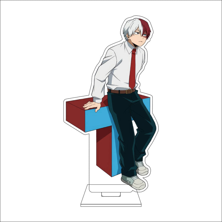 16CM Anime My Hero Academia‌ Cosplay Acrylic Figure Stand OCHACO URARAKA Todoroki Shoto Midoriya Izuku Ornaments Gift