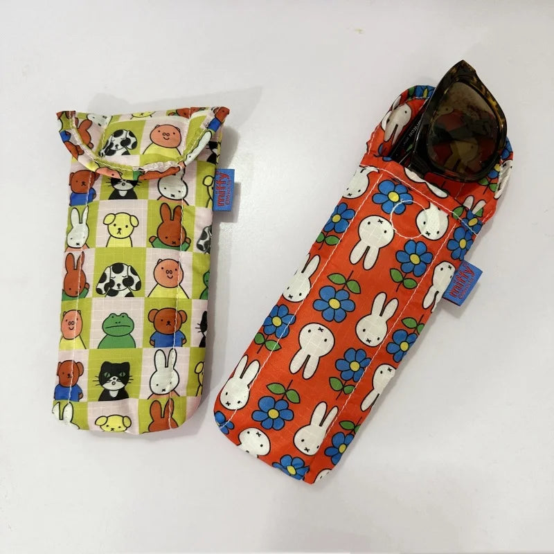 Kawaii Miffy Magnetic Attraction Storage Bag Cute Cartoon Rabbit Protective Bag with Gift for Children