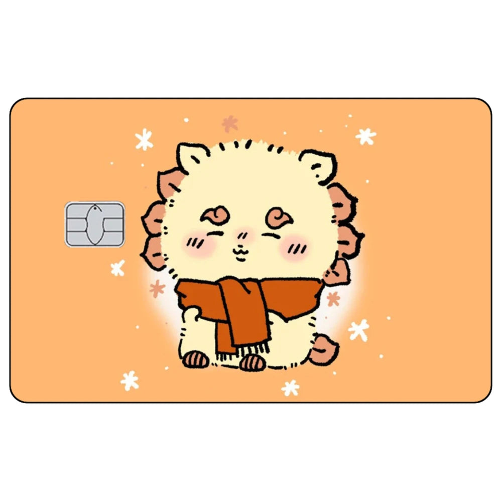 Kawaii Chiikawas Credit Card Skin Sticker Cute Cartoon Stickers for VISA JCB Mastercard and Other IC Bank Card Decorations