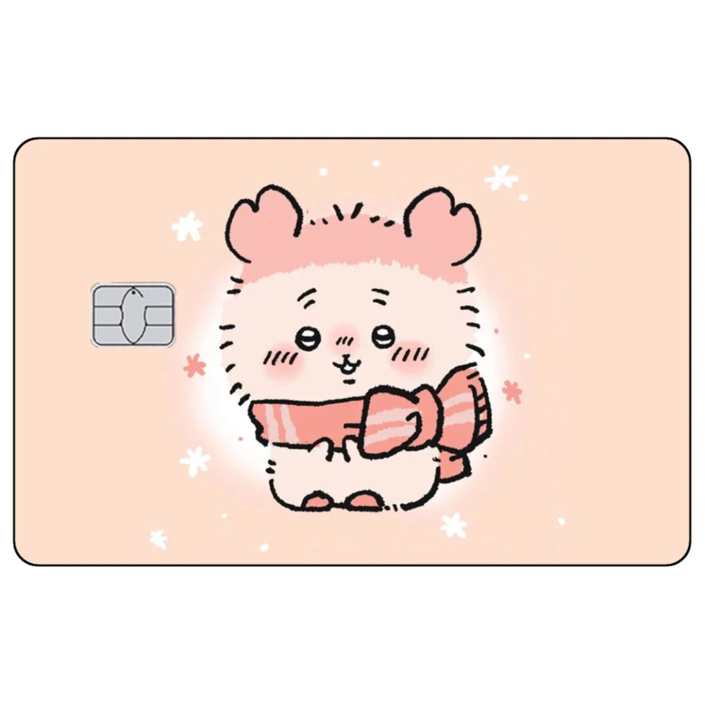 Kawaii Chiikawas Credit Card Skin Sticker Cute Cartoon Stickers for VISA JCB Mastercard and Other IC Bank Card Decorations