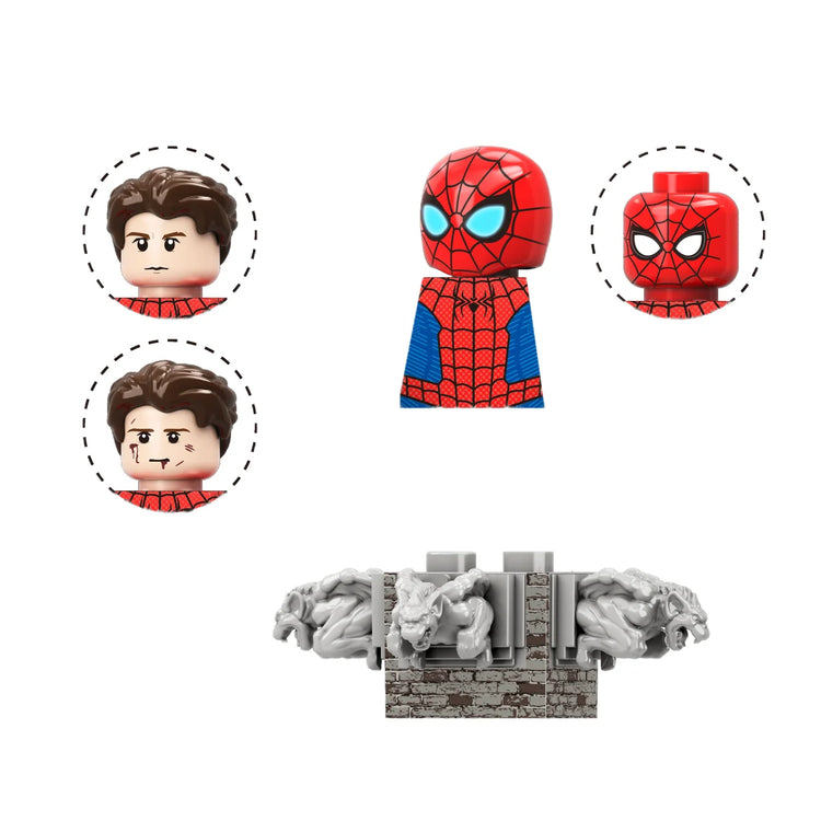 Blind Box Mini Building Blocks G0189 Figures Big Goblin Spiderman Iron Man Venom Captain Hawk Deadpool Armor Christmas Gifts Toy
