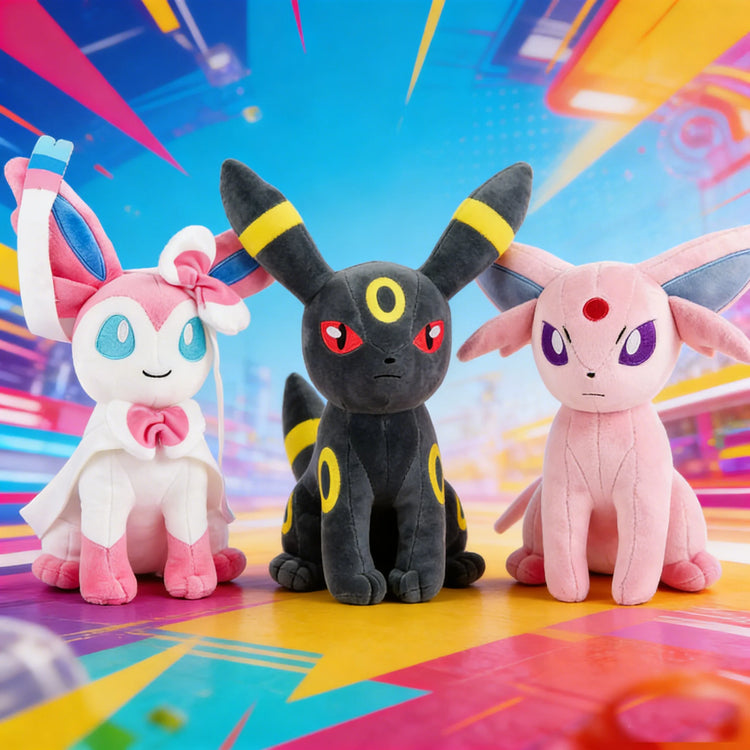 10“ Cartoon Pokemon Soft Plush Dolls Cute Anime Stuffed Toys Pikachu Gengar Espeon Glaceon Umbreon Lovely Gift