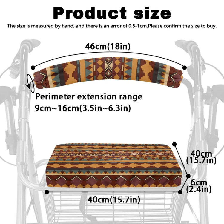 Coloranimal Seat Cushion Set of 2 Walker Rollator Seat Back Cover for Parents Walker Seat Covers New Design