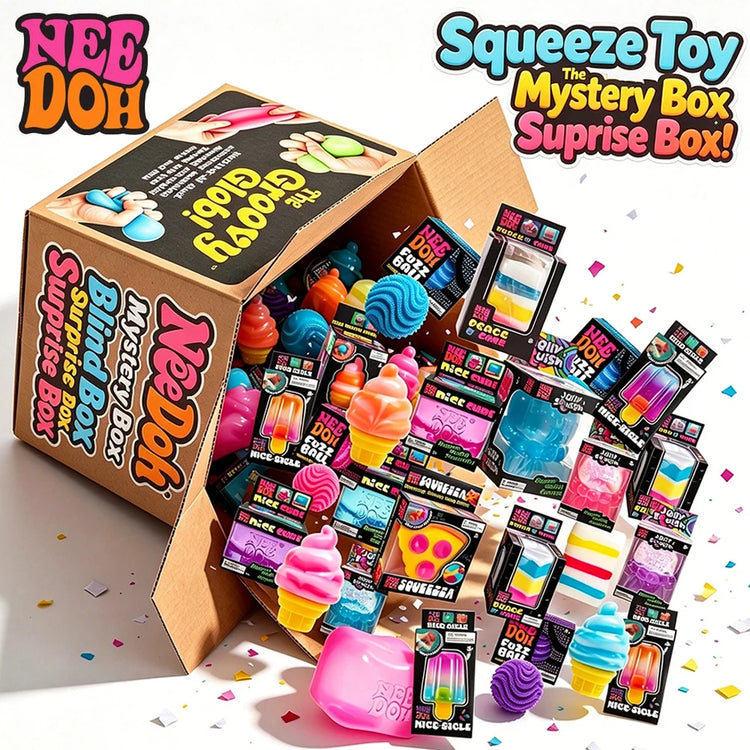 100+ Pieces NEEDOH Surprise Blind Box Slow Rebound Squeeze Fidget Toy Stress Relief Sensory Play Birthday Party Surprise Gift