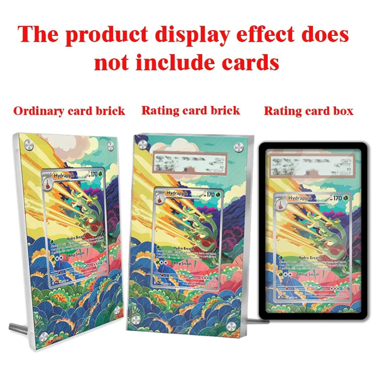 Custom PTCG Extended Edition Art Acrylic Card Box - Game Collectible Card Storage Box Fits 6.3X8.8cm Cards Christmas Gift