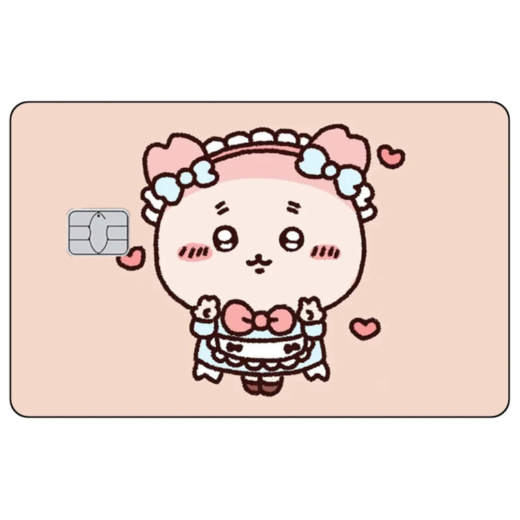 Kawaii Chiikawas Credit Card Skin Sticker Cute Cartoon Stickers for VISA JCB Mastercard and Other IC Bank Card Decorations