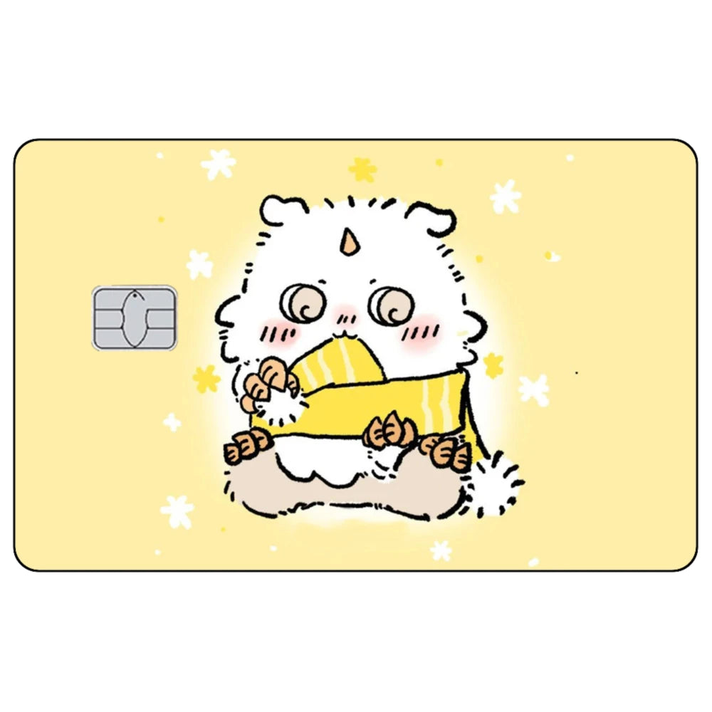 Kawaii Chiikawas Credit Card Skin Sticker Cute Cartoon Stickers for VISA JCB Mastercard and Other IC Bank Card Decorations